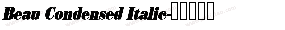 Beau Condensed Italic字体转换